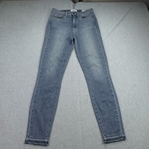 Paige Jeans Womens 27 Blue Margot Ankle High Rise Skinny Ellington Raw Hem